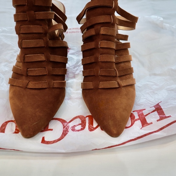 Brown Steve Madden Open Ankle Booties - Picture 4 of 5